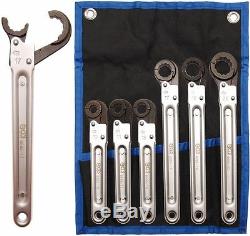 BGS Tools 6-piece Line Ratchet Wrench Set 8665
