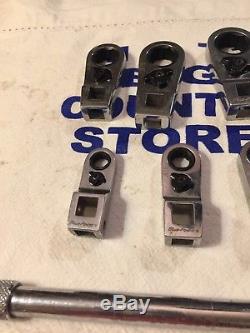 BLUE-POINT 9 pc 3/8 Drive 6-Point SAE Ratcheting Crowfoot Wrench Set BFCR708