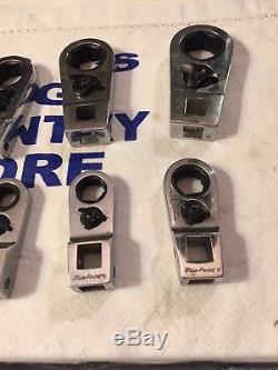 BLUE-POINT 9 pc 3/8 Drive 6-Point SAE Ratcheting Crowfoot Wrench Set BFCR708