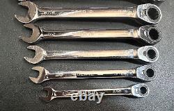 BLUE POINT BOER708 8 Pc 12-Point SAE 15° Offset Ratcheting Wrench Set 5/16-3/4