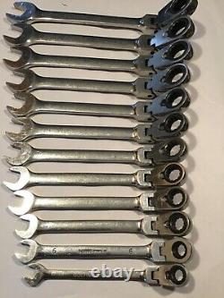 BLUE POINT by SNAP ON 12Pc Metric Ratchet Flex Head Combo Wrench SetBOERMF712A