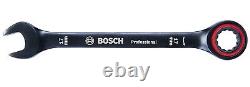 BOSCH COMBINATION WRENCH RATCHET TYPE 10 SIZE SET (8~19mm) 1600A016BU