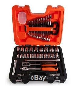 Bahco 40 Pce 1/2 Socket Wrench Ratchet & Combination Spanner Set + Case S400