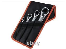 Bahco BAHS4RM4T S4RM Series Reversible Ratchet Spanner Set, 4 Piece