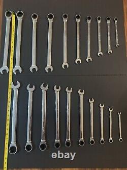 Blackhawk Proto Combination Wrench 20 Piece Set 97006 Polished Chrome