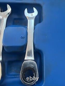 BluePower by Cornwell 12pc Metric Stubby Ratcheting Wrench Set 8-19mm