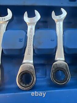 BluePower by Cornwell 12pc Metric Stubby Ratcheting Wrench Set 8-19mm