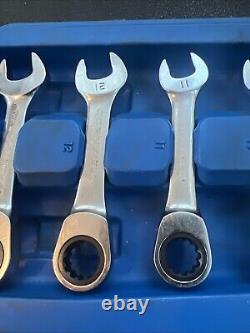 BluePower by Cornwell 12pc Metric Stubby Ratcheting Wrench Set 8-19mm
