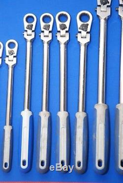 Blue-Point 12 Piece 12-Point Metric Locking Flex-Head Ratcheting Box Wrench Set