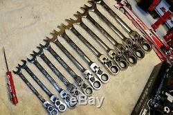 Blue Point 12 Piece Metric Wrench Ratcheting Flex head Indet (8-19m) SNAP ON