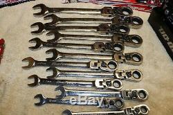 Blue Point 12 Piece Metric Wrench Ratcheting Flex head Indet (8-19m) SNAP ON