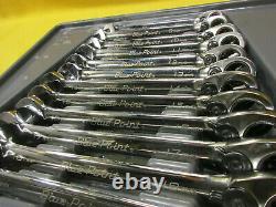 Blue Point 12pc 12-PT Metric Ratcheting Combination Wrench Set 8-19mm BOERM712