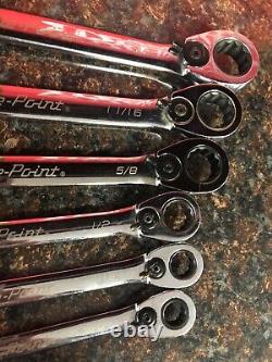 Blue Point 6 pc Ratcheting Wrench Set 3/8-3/4 (LOOK)