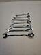 Blue-point 7 Pc 12-pt Sae 15° Offset Ratcheting Box/open-end Wrench Set Nice