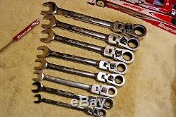 Blue Point 8PC Ratcheting Wrench Set 5/16 3/4 Flex-Head & Snap on