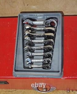 Blue-Point 8 Piece Short Reversible Ratcheting Wrench Set BOER708 READ PLS