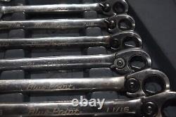 Blue Point 8pc 12-Point SAE Ratcheting Combination Wrench Set 5/16-3/4 BOER D-1
