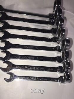 Blue-Point 8pc 5/16-3/4 12-Point 15° Offset Flex-Head Ratcheting Wrench Set