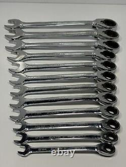 Blue-Point BOERM712 12 Pc 12Pt Metric 15° Offset Ratcheting Combo Wrench Set