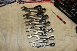 Blue Point BOERM712 Metric Stubby Ratcheting Wrench Set 8mm-19mm