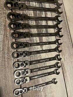 Blue-Point BOERMF712A 12-Piece 8-19mm Flex Head Reversible Ratcheting Wrench Set