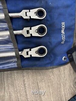Blue Point BOERMFLCG712 Ratchet Wrench Set Metric Locking Flex Handled 8mm-19mm