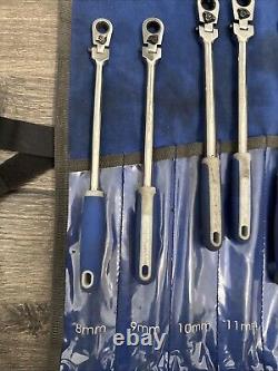 Blue Point BOERMFLCG712 Ratchet Wrench Set Metric Locking Flex Handled 8mm-19mm