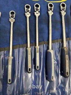 Blue Point BOERMFLCG712 Ratchet Wrench Set Metric Locking Flex Handled 8mm-19mm