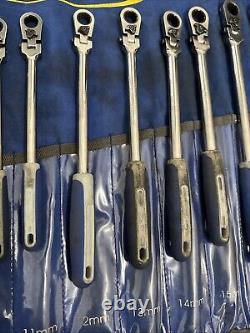 Blue Point BOERMFLCG712 Ratchet Wrench Set Metric Locking Flex Handled 8mm-19mm