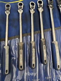Blue Point BOERMFLCG712 Ratchet Wrench Set Metric Locking Flex Handled 8mm-19mm