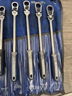 Blue Point BOERMFLCG712 Ratchet Wrench Set Metric Locking Flex Handled 8mm-19mm
