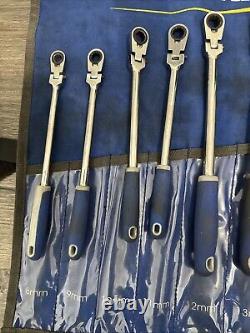 Blue Point BOERMFLCG712 Ratchet Wrench Set Metric Locking Flex Handled 8mm-19mm