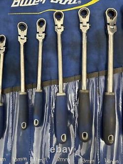 Blue Point BOERMFLCG712 Ratchet Wrench Set Metric Locking Flex Handled 8mm-19mm