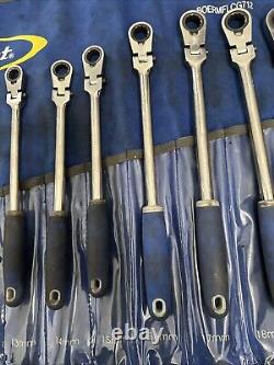Blue Point BOERMFLCG712 Ratchet Wrench Set Metric Locking Flex Handled 8mm-19mm