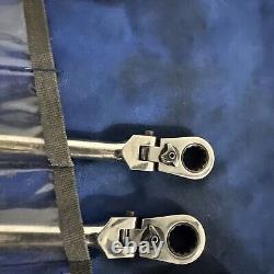 Blue Point BOERMFLCG712 Ratchet Wrench Set Metric Locking Flex Handled 9mm-19mm