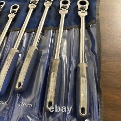 Blue Point BOERMFLCG712 Ratchet Wrench Set Metric Locking Flex Handled 9mm-19mm