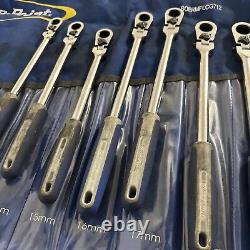 Blue Point BOERMFLCG712 Ratchet Wrench Set Metric Locking Flex Handled 9mm-19mm
