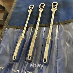 Blue Point BOERMFLCG712 Ratchet Wrench Set Metric Locking Flex Handled 9mm-19mm