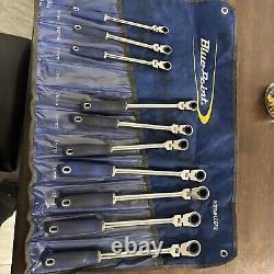 Blue Point BOERMFLCG712 Ratchet Wrench Set Metric Locking Flex Handled 9mm-19mm