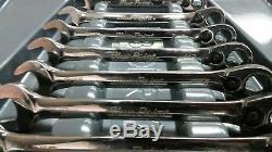Blue Point Boer708 Sae Ratcheting Combination Wrench Set 8 Piece Set