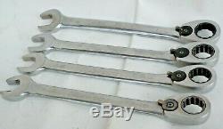 Blue Point By Snap On BOER704 4pc SAE ratchet Wrench Set (13/16-1) PreOwned OEM