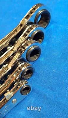 Blue Point RBZM605 5 pc 12Pt METRIC Latch-On 0° Offset Ratcheting Box Wrench Set