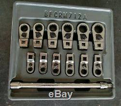 Blue-Point Tools 3/8 Dr 13 Pc 12 Pt Metric Ratcheting Crowfoot Wrench Set