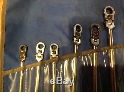 Blue-Point Tools 8 Piece 12 Point Locking Flex Head Ratcheting Box Wrench Set