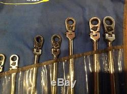 Blue-Point Tools 8 Piece 12 Point Locking Flex Head Ratcheting Box Wrench Set