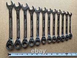 Blue-Point Tools BOERM712 12pc Metric Ratcheting Wrench Set 8-19mm 12 Point 15°