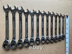 Blue-Point Tools BOERM712 12pc Metric Ratcheting Wrench Set 8-19mm 12 Point 15°