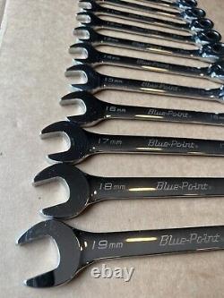 Blue-Point Tools BOERM712 12pc Metric Ratcheting Wrench Set 8-19mm 12 Point 15°