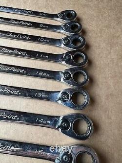 Blue-Point Tools BOERM712 12pc Metric Ratcheting Wrench Set 8-19mm 12 Point 15°