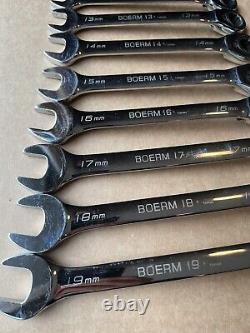 Blue-Point Tools BOERM712 12pc Metric Ratcheting Wrench Set 8-19mm 12 Point 15°